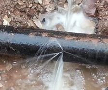 Iron Water Pipe Leak