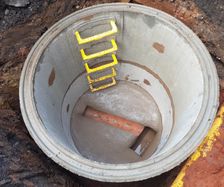 Deep Concrete Ring Manhole